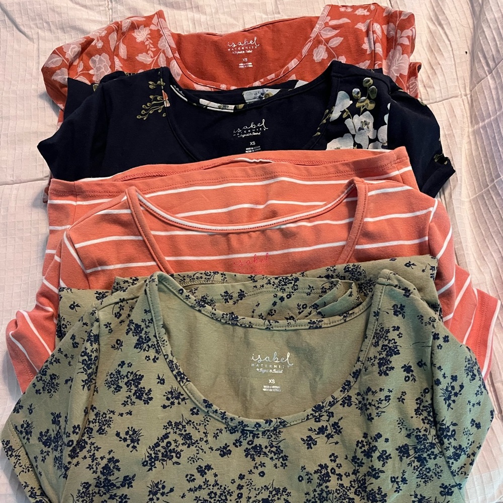 7 maternity dresses, size extra small